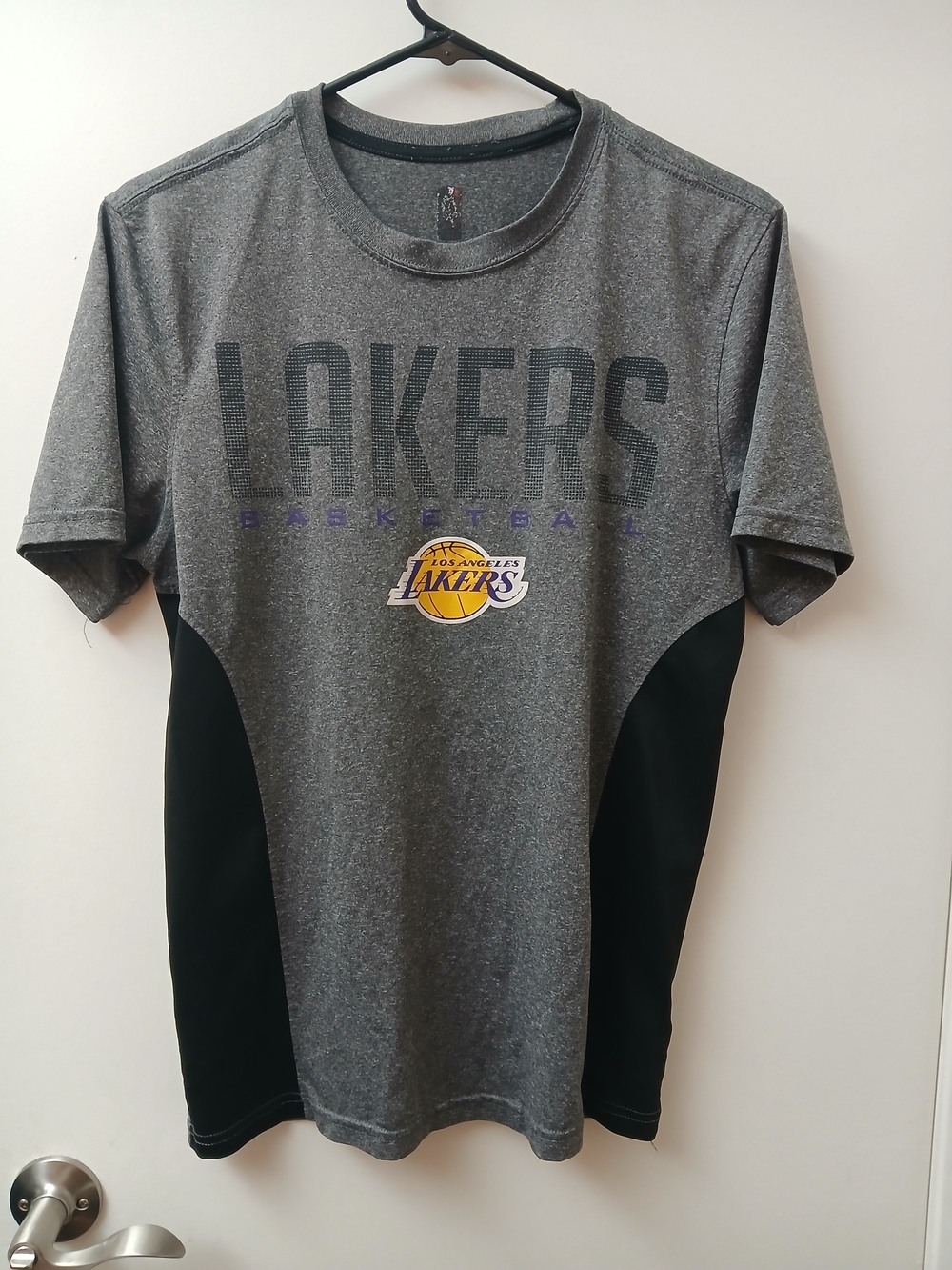 Gray Short-Sleeve Lakers Shirt